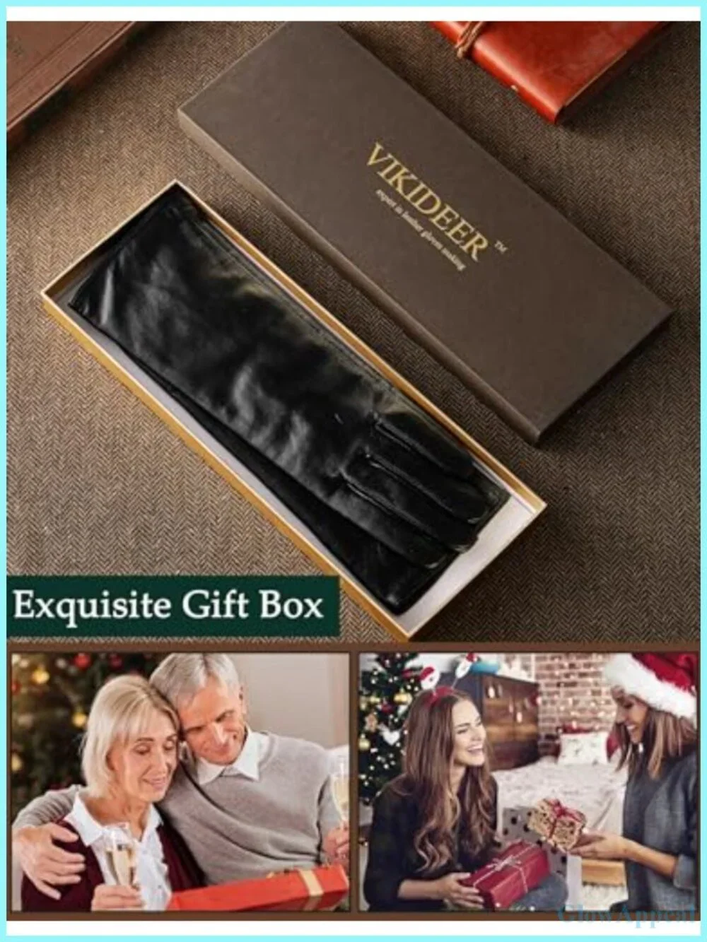 Elegant Winter Long Leather Gloves for Women Full Touchscreen Warm Lined